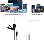 Lavalier Mikrofon für Handy und PC, 2M Mini Omnidirectional Kondensator Lapel Mic mit 2 Transformation, Perfekt für Interview, Videokonferenz, Podcast, Diktat usw. – Bild 4