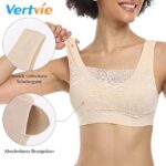 Vertvie Womens Strech Ohne Buegel Push up Yoga Sports BH Bra Top Set Fuer Fitnesstraining Polsterung 3er Pack – Bild 4