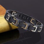 COOLMAN Herren Armband Edelstahl Armbänder für Männer Grösse einstellbar 20-22 cm, Rennlegende-Serie – Bild 5