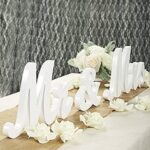 LinTimes MR & MRS Buchstaben Schmücken Hochzeitsdekorationen/Hochzeits Deko Tisch/Standesamt Geschenke Deko, Weiss