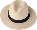 Taylormia Damen Panama Hut Strohhut faltbar Strand Sonnenhüt Sommer Fedora UPF 50 + – Bild 5