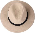 Taylormia Damen Panama Hut Strohhut faltbar Strand Sonnenhüt Sommer Fedora UPF 50 + – Bild 7