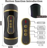 Taschenmuschi elektronisch zum Masturbieren für den Mann, mit 10 Vibration, Vibratoren 2-in-1 Masturbator, das Sexspielzeug für den Mann, Blowjob Cup Oral-Masturbator, Cup-Masturbatoren – Bild 3