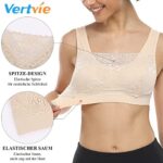 Vertvie Womens Strech Ohne Buegel Push up Yoga Sports BH Bra Top Set Fuer Fitnesstraining Polsterung 3er Pack – Bild 2