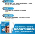 100 Blatt Fotopapier A4 hoch glänzend tintenstrahldrucker fotopapier Fotokarten Photokarten Sofort Trocken Wasserfest Hochweiss fotoblätter – Bild 8
