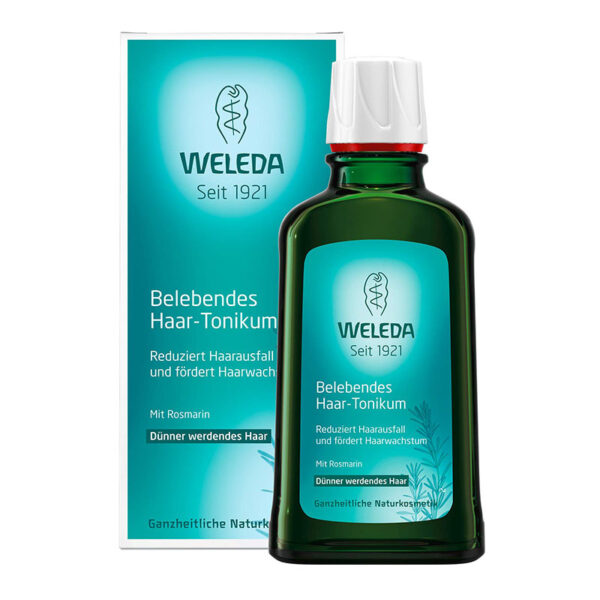 WELEDA Bio Belebendes Haar-Tonikum, Naturkosmetik Haaröl zur Vermeidung von Haarausfall und Förderung von Haarwachstum, Pflege für kräftiges Haar und eine gesunde Kopfhaut (1 x 100 ml)
