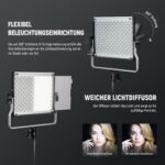 NEEWER 2x RGB Videolicht Set 660 PRO II – 50W LED Panels mit App, 360° Farbe, CRI 97+, 3200–5600K, inkl. Stative – Bild 9