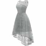 MuaDress 6006 Elegante Abendkleider Cocktailkleider Damenkleider Brautjungfernkleider aus Spitzen Knielange Rockabilly Ballkleid Rund Ausschnitt – Bild 3