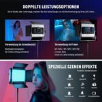 NEEWER 2x RGB Videolicht Set 660 PRO II – 50W LED Panels mit App, 360° Farbe, CRI 97+, 3200–5600K, inkl. Stative – Bild 3