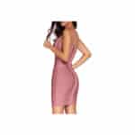 Madam Uniq Damen Rayon Bandage Kleider Bodycon Strap Mini Club Kleid – Bild 3