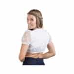 Schöneberger Trachten Couture Damen Dirndlbluse aus Spitze und Baumwolle, Elegante weisse Dirndl Bluse Wiesnherz – Bild 2