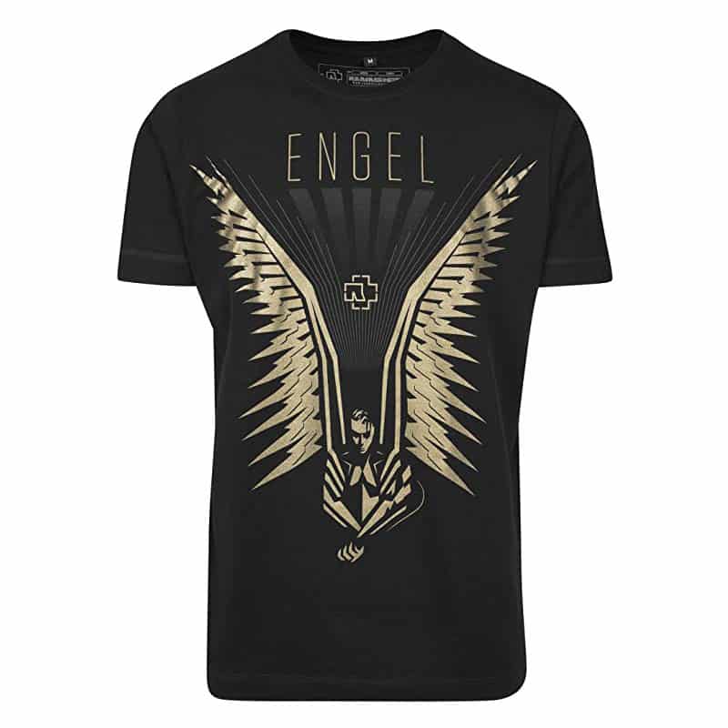 81Mz7qIr2WL._AC_UY741_ Rammstein Herren Flügel Tee T-Shirt, Black – Bild 1