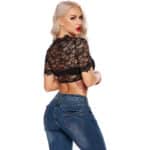 Parabler Damen Dirndlbluse Spitze Dirndl Bluse Trachten Bluse Kurzarm/Halbarm – Bild 5