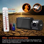 VANTRUE N4 3 Lens Dashcam 1440P + Dual 1080P Kamera Auto, 4K 3840x 2160P vorne, Infrarot-Cut Nachtsicht, 24/7 Parkmodus, WDR 2.45 Zoll IPS, Hitzebeständig Superkondensator Dash Cam G Sensor Max 512GB – Bild 5