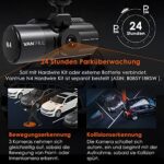 VANTRUE N4 3 Lens Dashcam 1440P + Dual 1080P Kamera Auto, 4K 3840x 2160P vorne, Infrarot-Cut Nachtsicht, 24/7 Parkmodus, WDR 2.45 Zoll IPS, Hitzebeständig Superkondensator Dash Cam G Sensor Max 512GB – Bild 4
