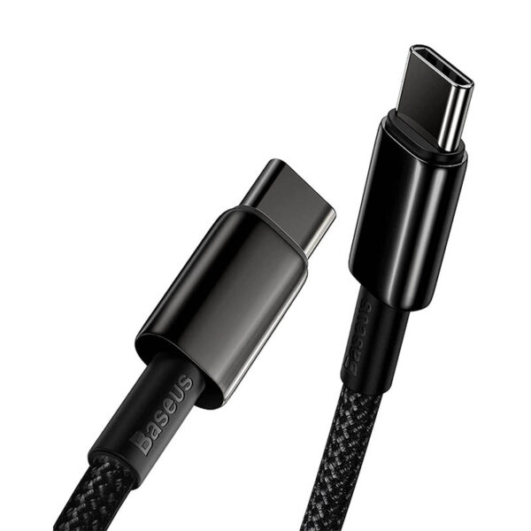 Baseus USB C Kabel, 100W PD 5A QC 4.0 Schnellladung USB C auf USB C Kabel, Zinklegierung Nylon geflochten Typ C kabel für Samsung S21 S20+ S10 Note 10 iPad Pro MacBook Pro