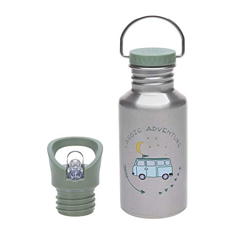 LÄSSIG Kinder Edelstahlflasche Trinkflasche mit zusätzlichem Sport Cup Auslaufsicher/Bottle Stainless Steel