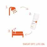 Sweat-Off Antitranspirant Roll On 50ml gegen Schwitzen | Deo Roller gegen Schweiss | Antiperspirant für Männer und Frauen – Bild 3