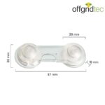 10 Stk. Offgridtec Türsicherung für Baby Schubladensicherung Kindersicherung Türriegel Transparent – Bild 4