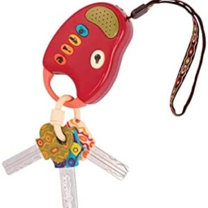 B. toys Funkeys Spielzeugschlüssel Rot für Kinder und Babys – Autoschlüssel Spielzeug mit Licht und Geräuschen Baby Spielzeug ab 10 Monaten