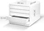 HAN Schubladenbox i-BOX, Schreibtischbox mit 5 Schubladen bis A4/C4, Auszugsperre, diskretes Beschriftungskonzept, reddot design award, für Ordnung am Schreibtisch – Bild 2