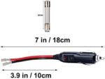 GTIWUNG, Zigarettenanzünder Stecker, 12V Autostecker mit 4 Stück 10A/15A Sicherung, KFZ-Zigarettenanzünder Stromversorgung Kordel für tragbare DVD-Player, Auto, LKW, Bus-Kamera, Auto DVR – Bild 2