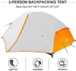 Forceatt Zelt 2 Personen Camping Zelt, 2 Doors Wasserdicht &Winddicht 3-4 Saison Ultraleichte Rucksack Zelt für Trekking, Camping, Outdoor – Bild 2