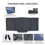 ECOFLOW 160W Solar Panel, Solarpanels Faltbar Solarmodul für Delta & RIVER Serie Tragbare Powerstation, Photovoltaik Modul Solaranlage Solaranlage für Outdoor Garten Balkon Wohnwagen Camping – Bild 4