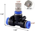 Mangsen 10 Stk Nebeldüsen Kit Ersatzköpfe Messing Misting Sprühdüse Kühlung mit T Verbindungen T-stück Wasserrohr Verbinder Slip-Lok Sprühdüse für Outdoor Kühlsystem und Schlauchsysteme Gartenwerkzeug – Bild 3