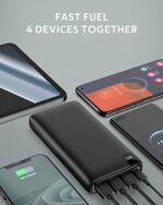 A ADDTOP Powerbank 26800mAh, USB C externer Akku mit 18W Power Delivery, Tragbares Ladegerät mit 4 Ports kompatibel mit Smartphone, Tablets und mehr – Bild 4