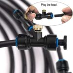HUAZIZ 21 Stücke T-Stück Wasserrohr Verbinder mit Messing Nebeldüsen Bewässerungssystem Sprayer Sprinkler Sprühdüse T-Steckverbinder Kühlsystem Outdoor Misting System Zubehör – Bild 9