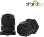 Offgridtec© Dachdurchführung 1/2-Fach Schwarz für Kabelaussendurchmesser 3-12mm für Wohnmobil Caravan Boot Solar Kabeldurchführung ABS – Bild 5