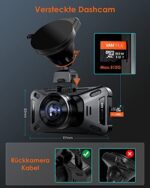 VANTRUE X4S Dual Dashcam Auto 4K+1080P WiFi , 2560X1440P 60FPS Vorne, Sternenlicht Nachtsicht, 24Std. Dual Bewegung Parküberwachung Autokamera, 3 Zoll IPS, Superkondensator, G-Sensor, Max 512GB – Bild 9