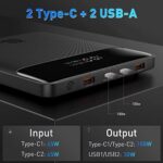 Powerbank Laptop Baseus PD 100 W 20000 mAh USB C Power Bank Slim Externe Batterien QC 4.0 Schnellladegerät für Laptops MacBook Dell XPS iPad iPhone 13/12 Samsung Galaxy Switch Airpods – Bild 4