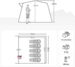 qeedo Quick Villa Familienzelt (4 oder 5 Mann) mit Quick Up System, Sharkgrey – Bild 2