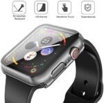 Misxi Transparent Hard Hülle Mit Glas Displayschutz Kompatibel mit Apple Watch Series 6 / SE/Serie 5 / – Bild 2