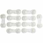 10 Stk. Offgridtec Türsicherung für Baby Schubladensicherung Kindersicherung Türriegel Transparent – Bild 3