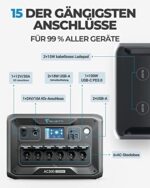 BLUETTI Erweiterbare Power Station AC300 und B300, 3072 Wh LiFePO4 Batterie-Backup mit 6 3000-W-Wechselstromsteckdosen (6000 W Peak), Solargenerator für Home-Backup, Vanlife, Notfall – Bild 3