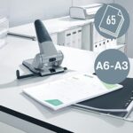 Leitz Extrastarker Registraturlocher aus Metall,  Grosser Locher für das Büro, Anschlagschiene mit Formatangaben, Ergonomisches Design – Bild 2