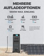 BLUETTI Powerstation EP500, 5100Wh LiFePO4 Stromspeicher, 2000W Nennleistung mit 3 AC-Ausgängen (4800W Peak) und 1200W Max Solar-Eingang, nahtlose USV für den Heimgebrauch, Stromausfall – Bild 4