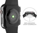 Misxi Transparent Hard Hülle Mit Glas Displayschutz Kompatibel mit Apple Watch Series 6 / SE/Serie 5 / – Bild 4