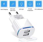 LUOATIP USB Ladegerät 2.1A/5V 2-Pack Ladeadapter 2-Port Netzteil Stecker Adapter Steckdose Stromadapter Netzstecker Ladestecker kompatibel für iPhone 11 Pro max/X 8/7/6, Samsung Galaxy, Huawei, Handy – Bild 3