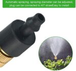 Favengo 20 Stück Sprinkler Düse Messing Nebeldüsen Messing Set Einstellbare Sprühdüsen Misting Sprayer Düsen Nebel Sprinkler für Gras – Bild 5