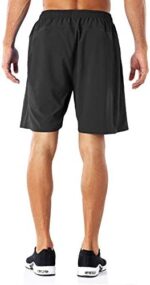 Herren Sport Shorts Schnell Trocknend Kurze Hose mit Reissverschlusstasch – Bild 3
