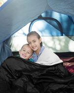 Schlafsack Outdoor Sommer Ohuhu Doppelschlafsack 220x150cm Erwachsene Deckenschlafsack 2.75kg mit 2 Kissen und 1 Tragetasche, Vier Doppel Zippern, Angenehme Temperatur für Outdoor, Camping – Bild 7