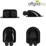 Offgridtec© Dachdurchführung 1/2-Fach Schwarz für Kabelaussendurchmesser 3-12mm für Wohnmobil Caravan Boot Solar Kabeldurchführung ABS – Bild 3