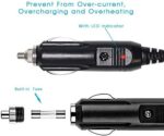 GTIWUNG, Zigarettenanzünder Stecker, 12V Autostecker mit 4 Stück 10A/15A Sicherung, KFZ-Zigarettenanzünder Stromversorgung Kordel für tragbare DVD-Player, Auto, LKW, Bus-Kamera, Auto DVR – Bild 5
