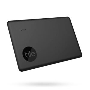 Tile Slim (2022) Bluetooth Schlüsselfinder, 1er Pack, 60m Reichweite, inkl. Community Suchfunktion, iOS und Android App, kompatibel mit Alexa und Google Home, schwarz
