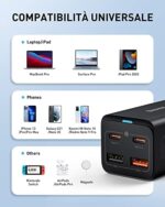 USB C Ladegerät, Baseus 65W PD GaN III, USB C Netzteil 4-Ports [2USB-C + 2USB] PD Ladegerät mit 5ft AC Kabel für MacBook Pro/Air, USB-C Laptop, iPhone 13/12, iPad Pro, Samsung Galaxy S22, S21 – Bild 6