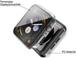 Misxi Transparent Hard Hülle Mit Glas Displayschutz Kompatibel mit Apple Watch Series 6 / SE/Serie 5 / – Bild 3